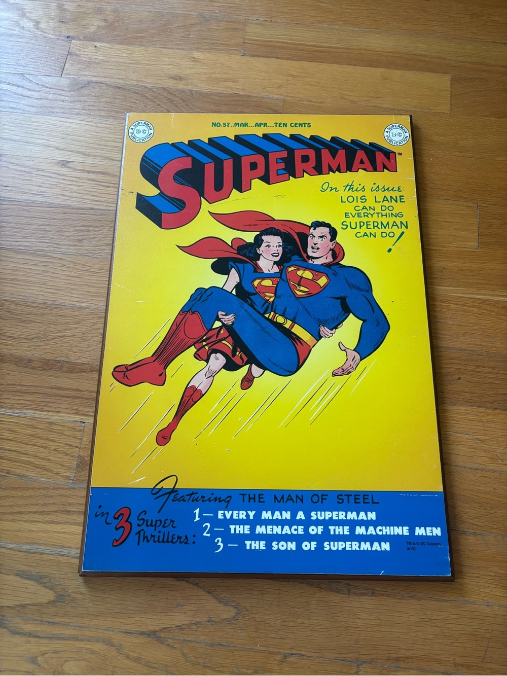 Superman Vintage Comic Cover Wall Art
